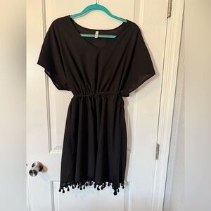 Black Swim Coverup Dress